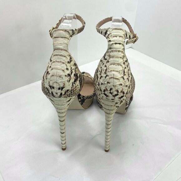 Steve Madden Starlet Open Toe Ankle Strap D-orsay Pump Women’s 10 Snakeskin Prin - Picture 8 of 12